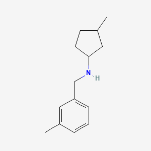 molecular formula C14H21N B13280219 3-methyl-N-[(3-methylphenyl)methyl]cyclopentan-1-amine 