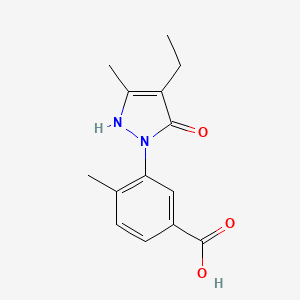 3-(4-Ethyl-5-hydroxy-3-methyl-pyrazol-1-yl)-4-methyl-benzoic acid