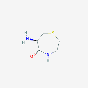 molecular formula C5H10N2OS B1328024 (R)-6-Amino-1,4-thiazepan-5-one CAS No. 92814-42-1