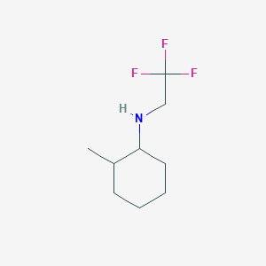 molecular formula C9H16F3N B13280254 2-methyl-N-(2,2,2-trifluoroethyl)cyclohexan-1-amine 