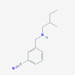 molecular formula C13H18N2 B13280260 3-{[(2-Methylbutyl)amino]methyl}benzonitrile 