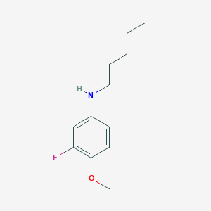 molecular formula C12H18FNO B13280268 3-fluoro-4-methoxy-N-pentylaniline 