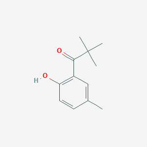 molecular formula C12H16O2 B13280285 1-(2-Hydroxy-5-methylphenyl)-2,2-dimethylpropan-1-one CAS No. 72569-13-2