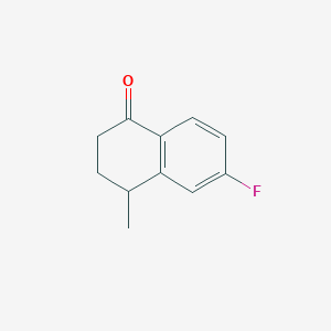 molecular formula C11H11FO B13280306 6-Fluoro-4-methyl-3,4-dihydronaphthalen-1(2H)-one CAS No. 61191-92-2