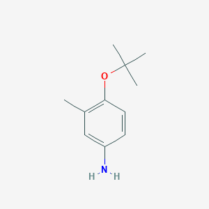 molecular formula C11H17NO B13280314 4-(Tert-butoxy)-3-methylaniline 