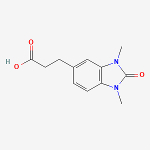 molecular formula C12H14N2O3 B1328036 3-(1,3-Dimethyl-2-oxo-2,3-dihydro-1H-benzoimidazol-5-yl)-propionic acid CAS No. 947013-62-9