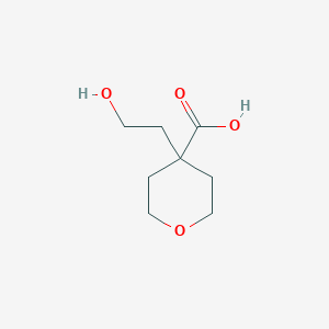 molecular formula C8H14O4 B13280371 4-(2-Hydroxyethyl)oxane-4-carboxylic acid 