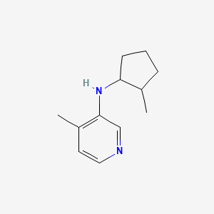 molecular formula C12H18N2 B13280456 4-methyl-N-(2-methylcyclopentyl)pyridin-3-amine 