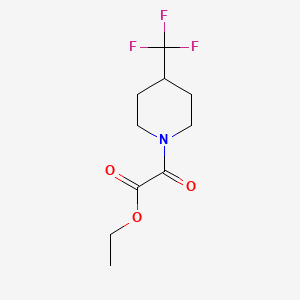 molecular formula C10H14F3NO3 B1328047 Ethyl 2-oxo-2-[4-(trifluoromethyl)piperidino]acetate CAS No. 1017782-87-4