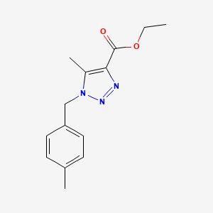 molecular formula C14H17N3O2 B1328048 ethyl 5-methyl-1-(4-methylbenzyl)-1H-1,2,3-triazole-4-carboxylate CAS No. 1030014-84-6