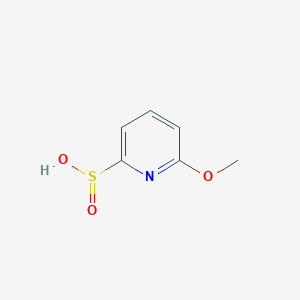 molecular formula C6H7NO3S B13280490 6-Methoxypyridine-2-sulfinic acid 
