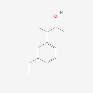 molecular formula C12H18O B13280493 3-(3-Ethylphenyl)butan-2-ol 