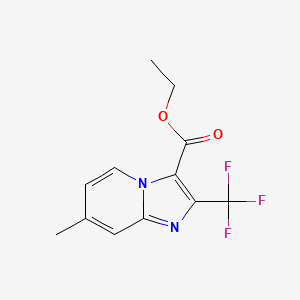 molecular formula C12H11F3N2O2 B1328050 Ethyl 7-methyl-2-(trifluoromethyl)imidazo[1,2-a]pyridine-3-carboxylate CAS No. 874776-54-2