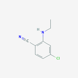molecular formula C9H9ClN2 B13280504 4-Chloro-2-(ethylamino)benzonitrile 