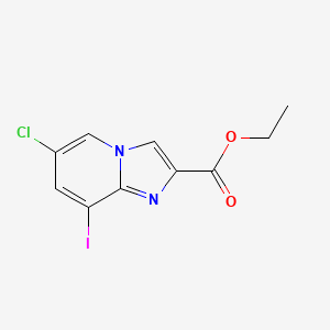 molecular formula C10H8ClIN2O2 B1328052 Ethyl 6-chloro-8-iodoimidazo[1,2-a]pyridine-2-carboxylate CAS No. 1033463-34-1