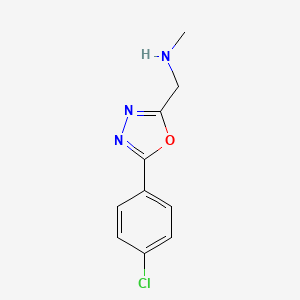 [5-(4-chlorophenyl)-1,3,4-oxadiazol-2-yl]-N-methylmethanamine