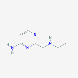 molecular formula C7H12N4 B13280530 2-[(Ethylamino)methyl]pyrimidin-4-amine 