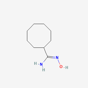 molecular formula C9H18N2O B13280537 N'-Hydroxycyclooctanecarboximidamide 
