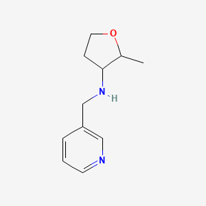 molecular formula C11H16N2O B13280576 2-methyl-N-(pyridin-3-ylmethyl)oxolan-3-amine 