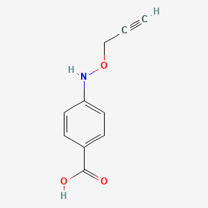 molecular formula C10H9NO3 B13280590 4-[(Prop-2-yn-1-yloxy)amino]benzoic acid 