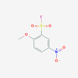 molecular formula C7H6FNO5S B13280609 2-Methoxy-5-nitrobenzene-1-sulfonyl fluoride 