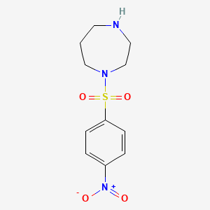 molecular formula C11H15N3O4S B13280620 1-(4-Nitrobenzenesulfonyl)-1,4-diazepane 