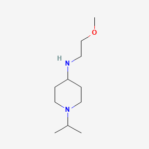 molecular formula C11H24N2O B13280641 N-(2-Methoxyethyl)-1-(propan-2-yl)piperidin-4-amine 