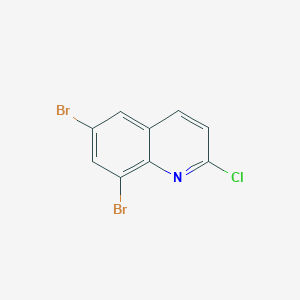 molecular formula C9H4Br2ClN B13280676 6,8-Dibromo-2-chloroquinoline 
