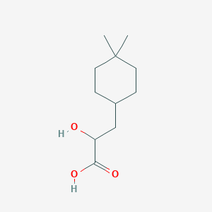 molecular formula C11H20O3 B13280684 3-(4,4-Dimethylcyclohexyl)-2-hydroxypropanoic acid 