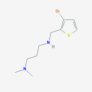 molecular formula C10H17BrN2S B13280720 [(3-Bromothiophen-2-yl)methyl][3-(dimethylamino)propyl]amine 