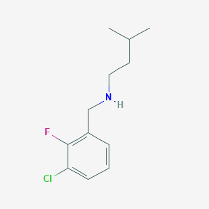 molecular formula C12H17ClFN B13280755 [(3-Chloro-2-fluorophenyl)methyl](3-methylbutyl)amine 