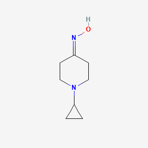 molecular formula C8H14N2O B13280759 1-Cyclopropylpiperidin-4-one oxime 