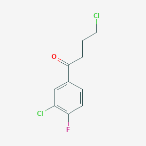 molecular formula C10H9Cl2FO B1328077 4-Chloro-1-(3-chloro-4-fluorophenyl)-1-oxobutane CAS No. 898761-12-1