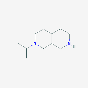 molecular formula C11H22N2 B13280778 2-(Propan-2-YL)-decahydro-2,7-naphthyridine 