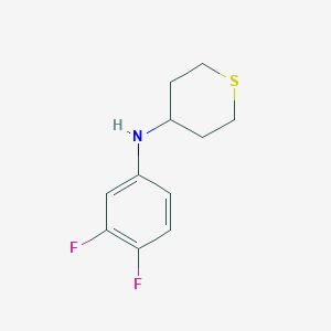 molecular formula C11H13F2NS B13280809 N-(3,4-difluorophenyl)thian-4-amine 