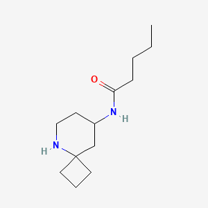molecular formula C13H24N2O B13280817 N-{5-azaspiro[3.5]nonan-8-yl}pentanamide 