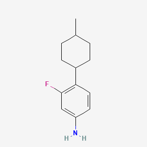molecular formula C13H18FN B13280819 3-Fluoro-4-(4-methylcyclohexyl)aniline 