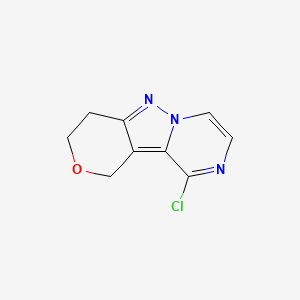 molecular formula C9H8ClN3O B13280835 3-Chloro-12-oxa-4,7,8-triazatricyclo[7.4.0.0,2,7]trideca-1,3,5,8-tetraene 