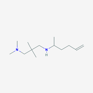 molecular formula C13H28N2 B13280885 [3-(Dimethylamino)-2,2-dimethylpropyl](hex-5-en-2-yl)amine 