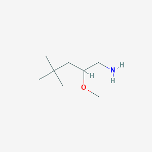 molecular formula C8H19NO B13280896 2-Methoxy-4,4-dimethylpentan-1-amine 