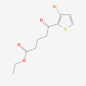 molecular formula C11H13BrO3S B1328095 Ethyl 5-(3-bromo-2-thienyl)-5-oxovalerate CAS No. 951889-22-8