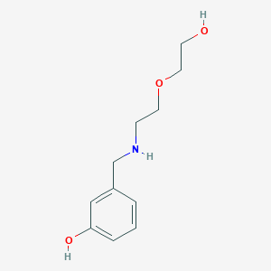 molecular formula C11H17NO3 B13280954 3-({[2-(2-Hydroxyethoxy)ethyl]amino}methyl)phenol 