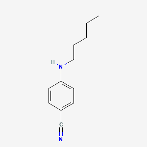 molecular formula C12H16N2 B13280960 4-(Pentylamino)benzonitrile 