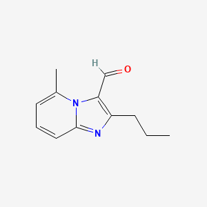 molecular formula C12H14N2O B13280984 5-Methyl-2-propylimidazo[1,2-A]pyridine-3-carbaldehyde 