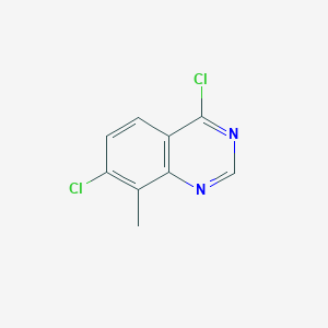 molecular formula C9H6Cl2N2 B13281007 4,7-Dichloro-8-methylquinazoline 