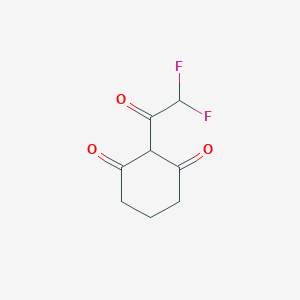 molecular formula C8H8F2O3 B13281045 2-(2,2-Difluoroacetyl)cyclohexane-1,3-dione 