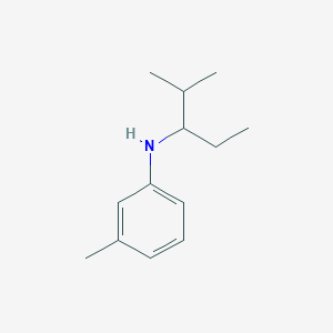 molecular formula C13H21N B13281048 3-methyl-N-(2-methylpentan-3-yl)aniline 