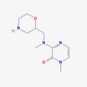 molecular formula C11H18N4O2 B13281069 1-Methyl-3-[methyl(morpholin-2-ylmethyl)amino]-1,2-dihydropyrazin-2-one 