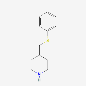 molecular formula C12H17NS B13281070 4-[(Phenylsulfanyl)methyl]piperidine 