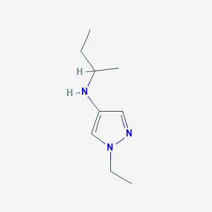 molecular formula C9H17N3 B13281078 N-(butan-2-yl)-1-ethyl-1H-pyrazol-4-amine 